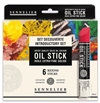 Sennelier Oil Sticks Oliefarve Sticks med 6 farver a 38 ml std. farver